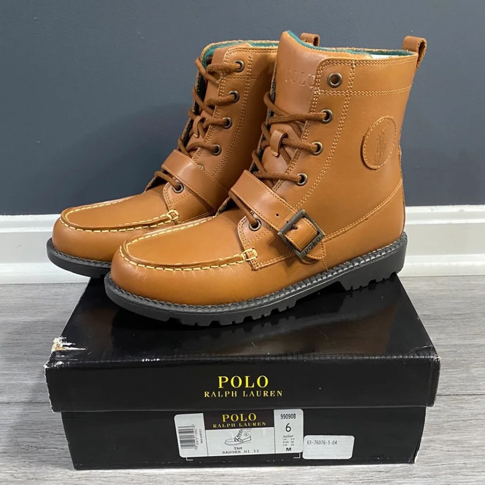 NWT // Polo Ralph Lauren Kids Tan Ranger Hi Boots
